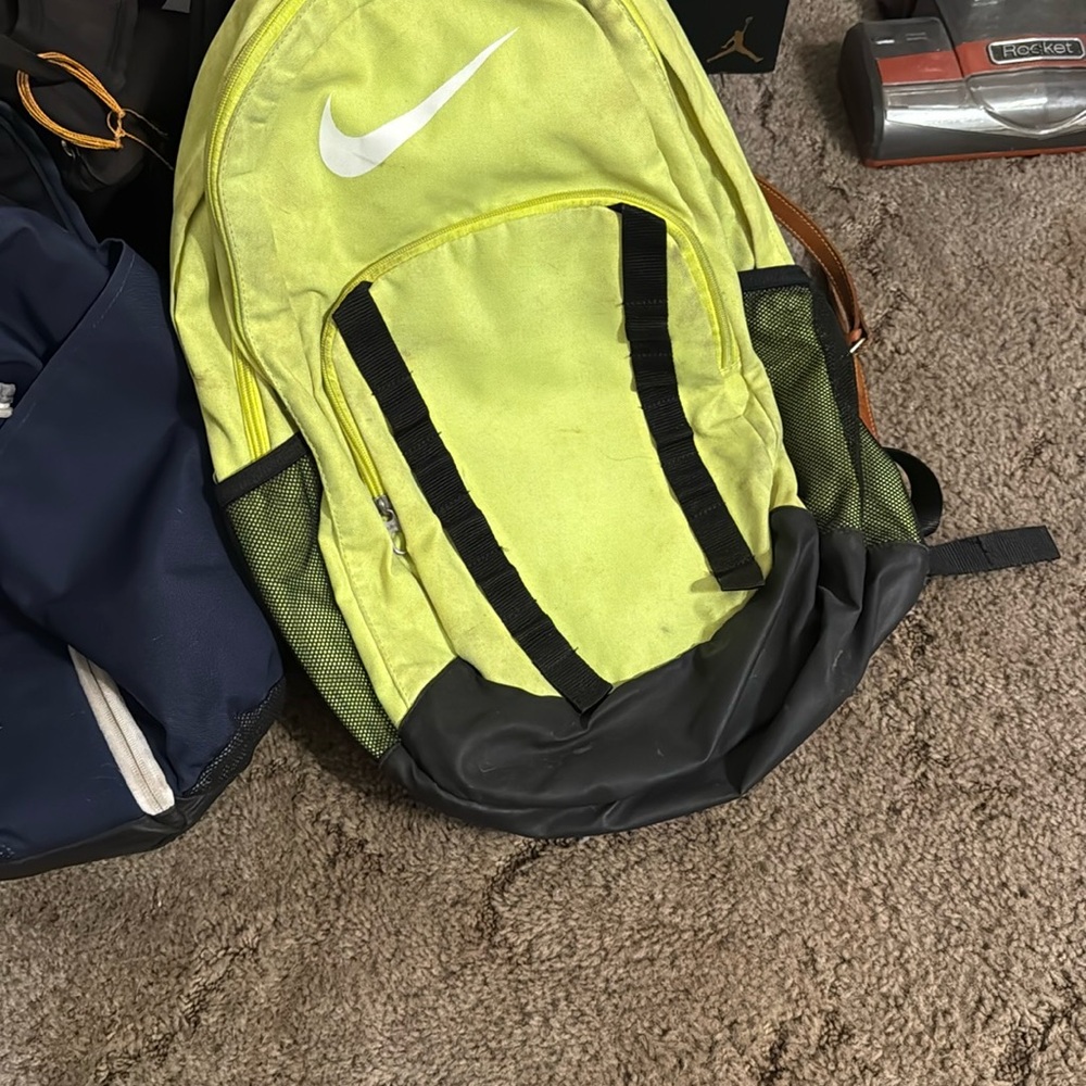 Nike Green and Black Backpack with Sleek Design